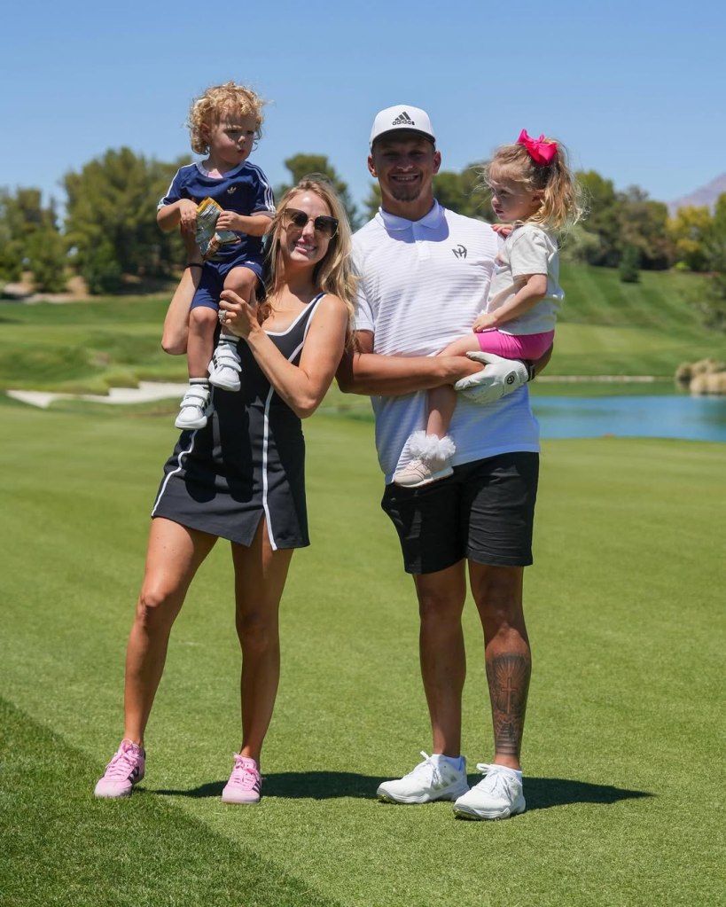 Patrick and Brittany Mahomes and kids