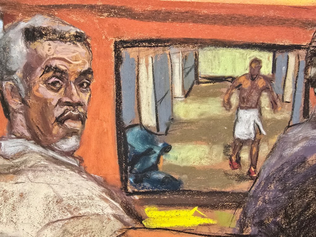 Sean 'Diddy' Combs attentively listening in court as evidence is presented during his sex trafficking trial in New York City