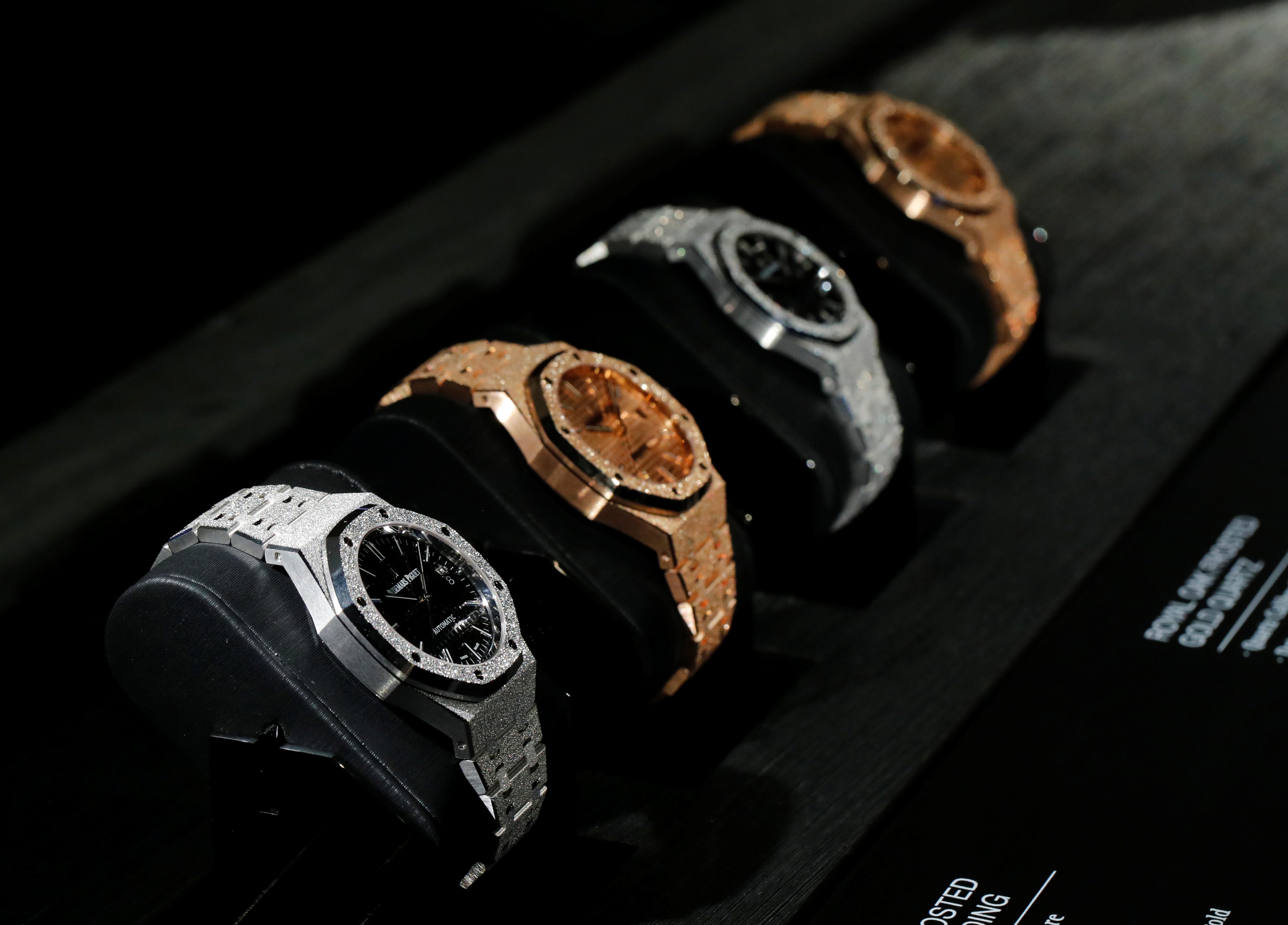 Audemars Piguet watches on display
