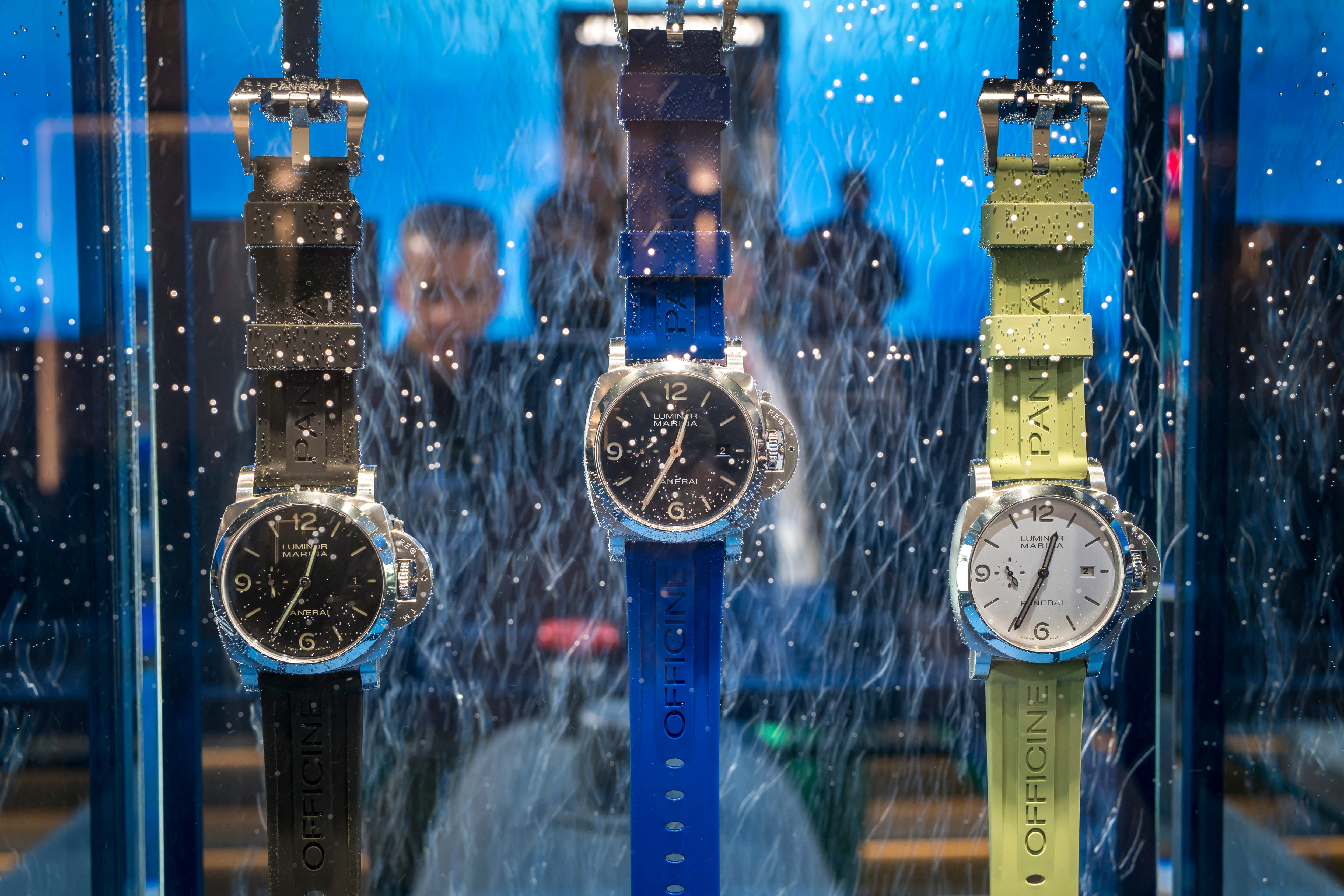 Panerai watches on display