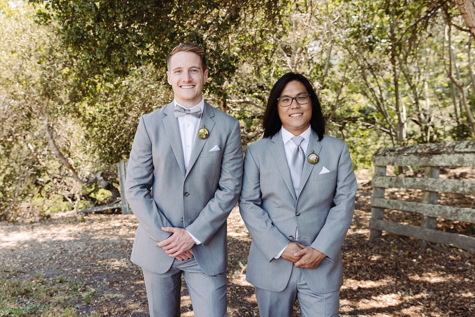 StackBlitz founders Eric Simons (left) and Albert Pai (right) at Eric's wedding. (Albert was groomsman).