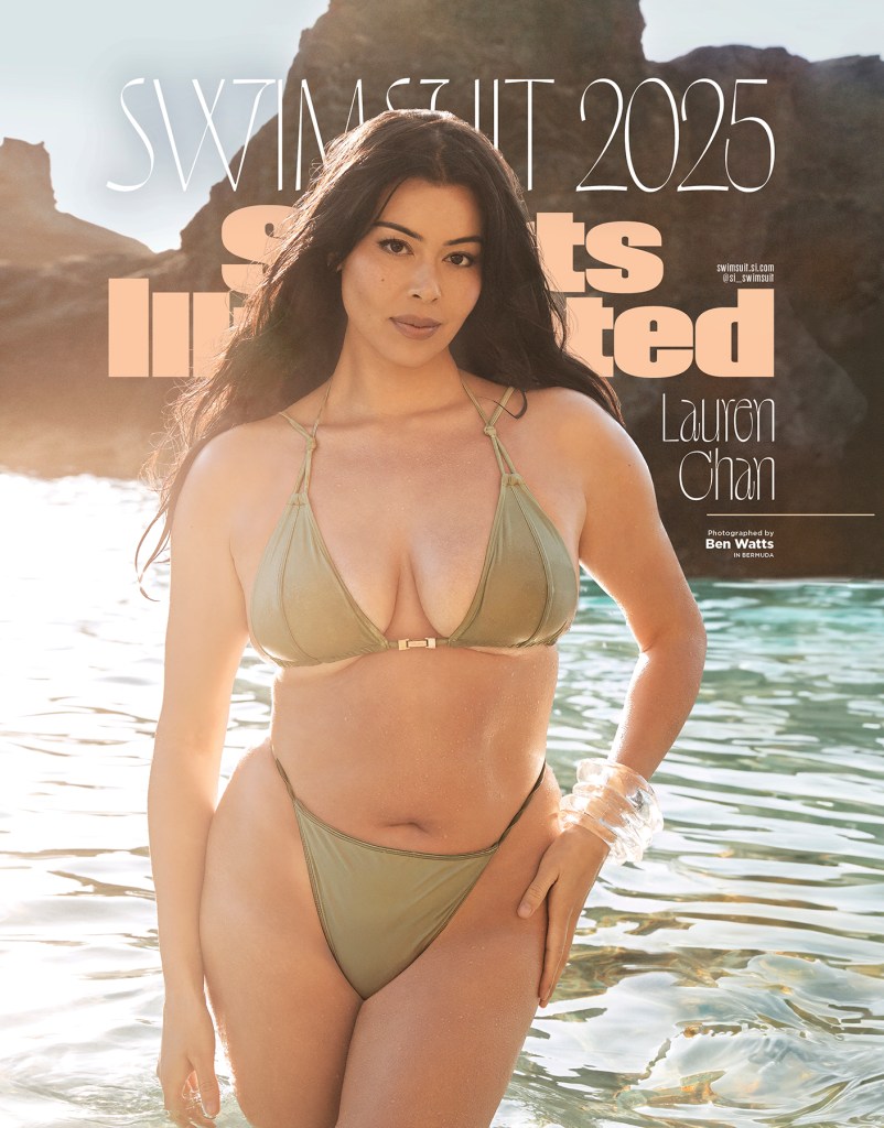 Lauren Chan on the cover of Sports Illustrated Swimsuit. 