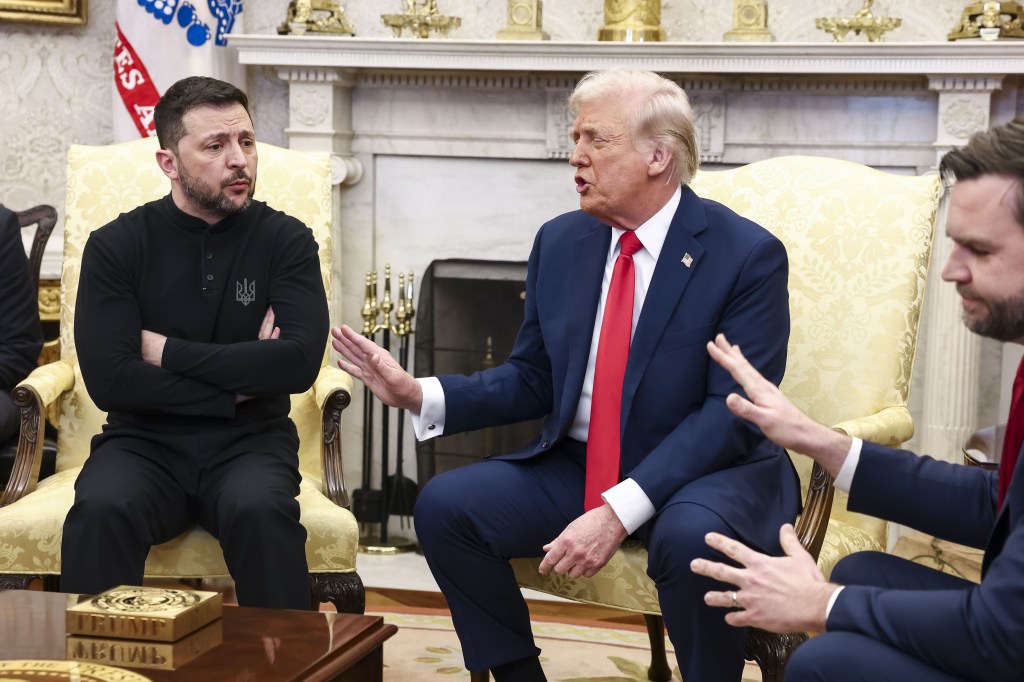 Ukrainian President Volodymyr Zelensky, President Trump, Vice President JD Vance