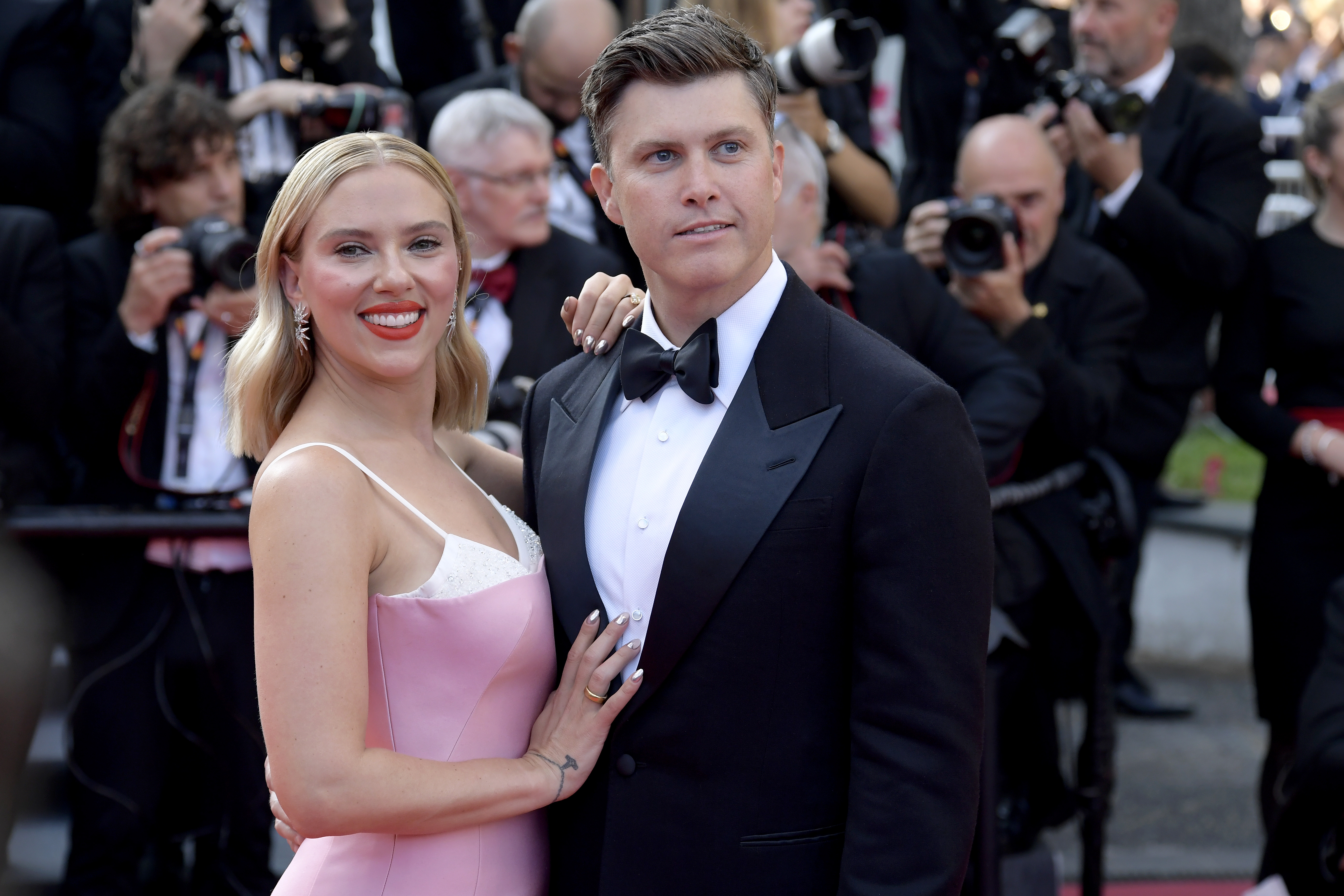 Scarlett Johansson and Colin Jost at the 2023 Cannes film festival.