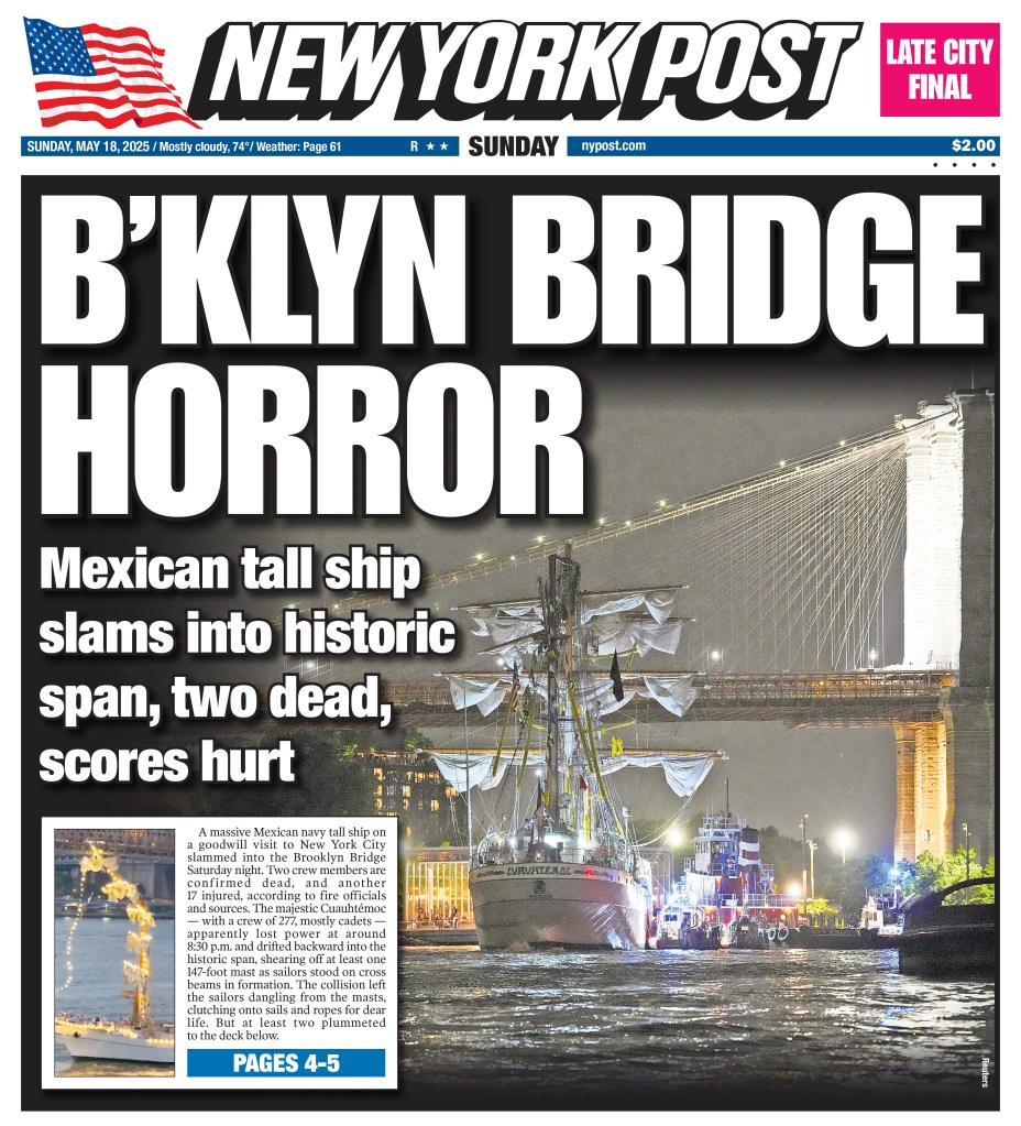 New York Post front page