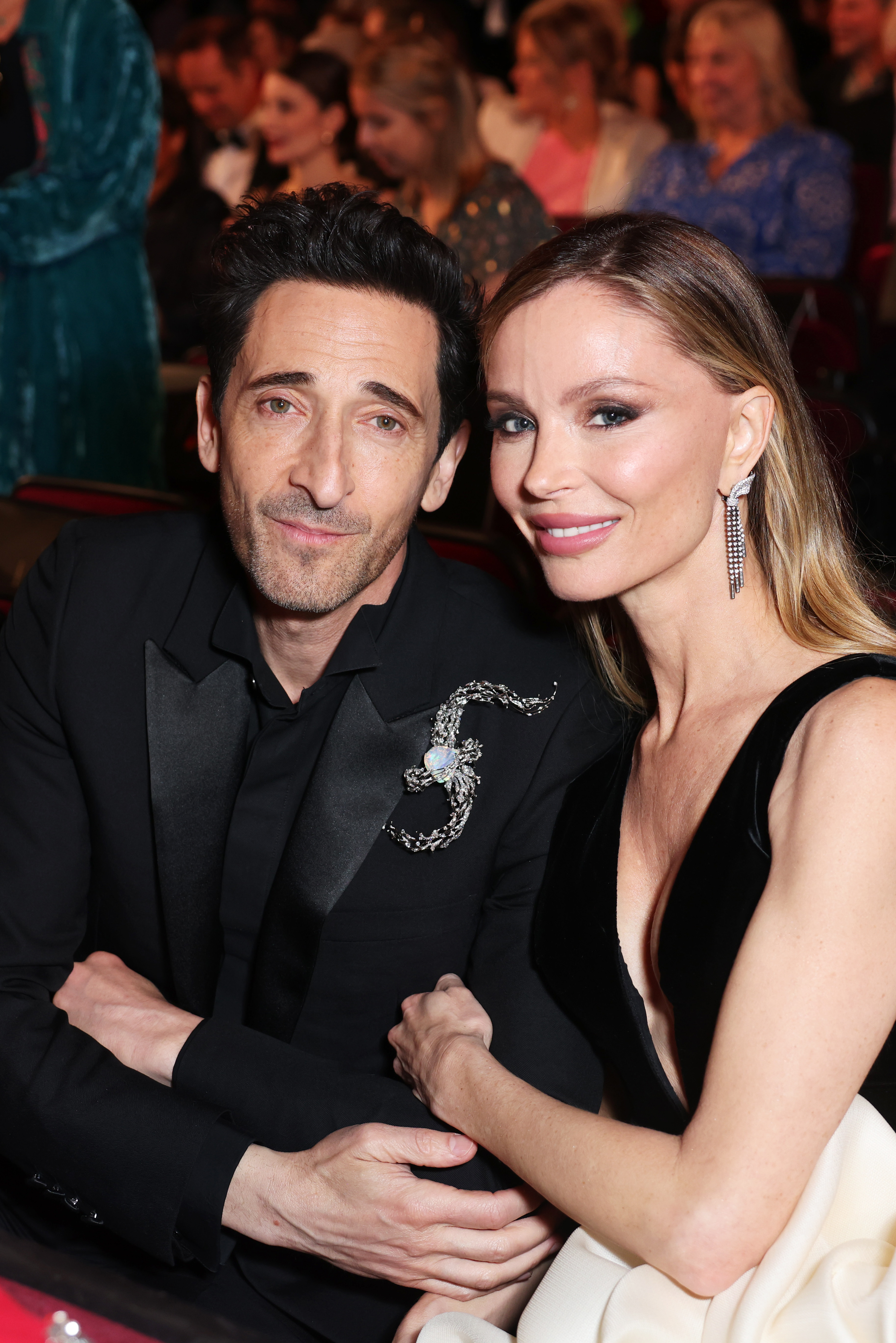 Georgina Chapman and Adrien Brody.
