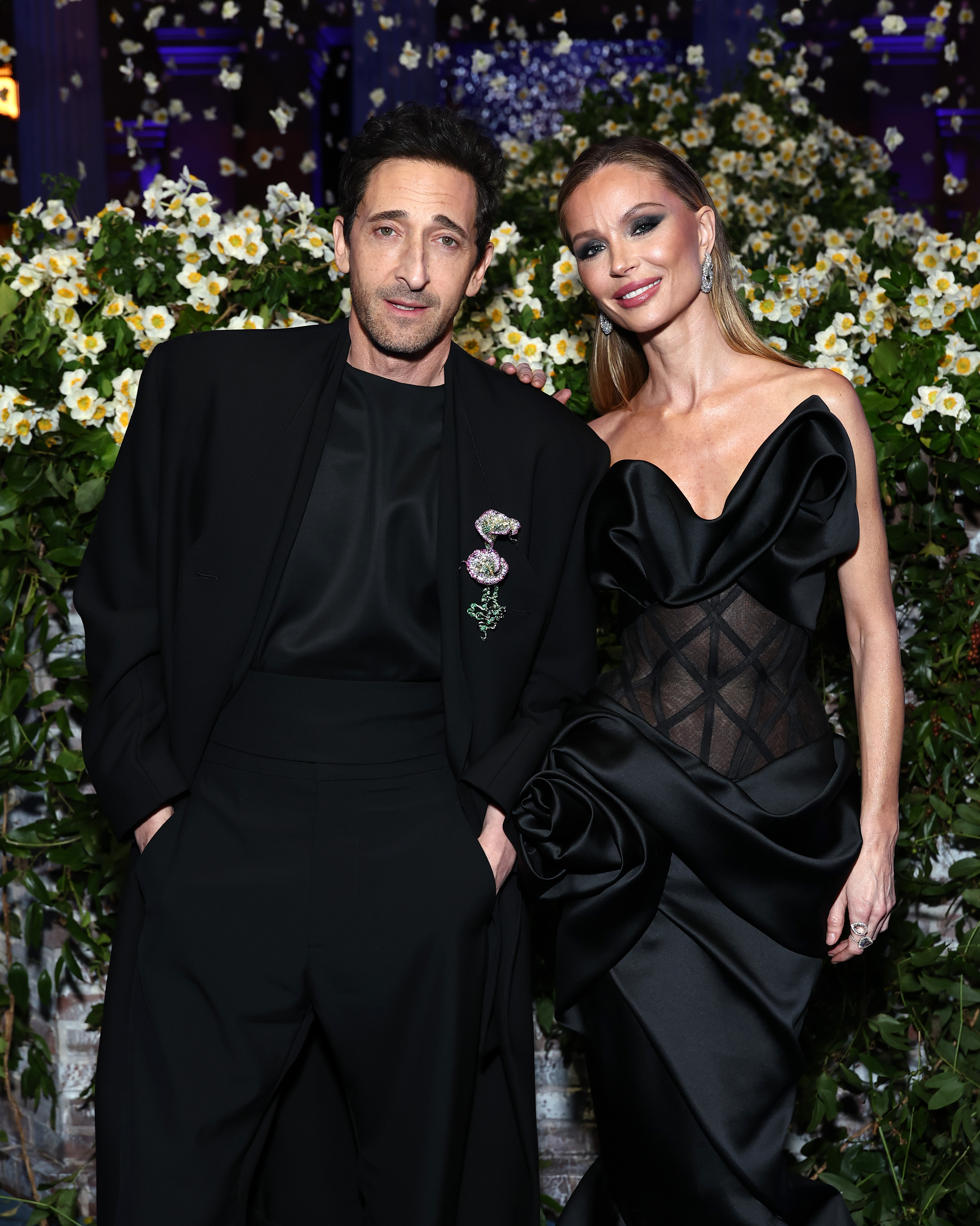 Georgina Chapman and Adrien Brody.