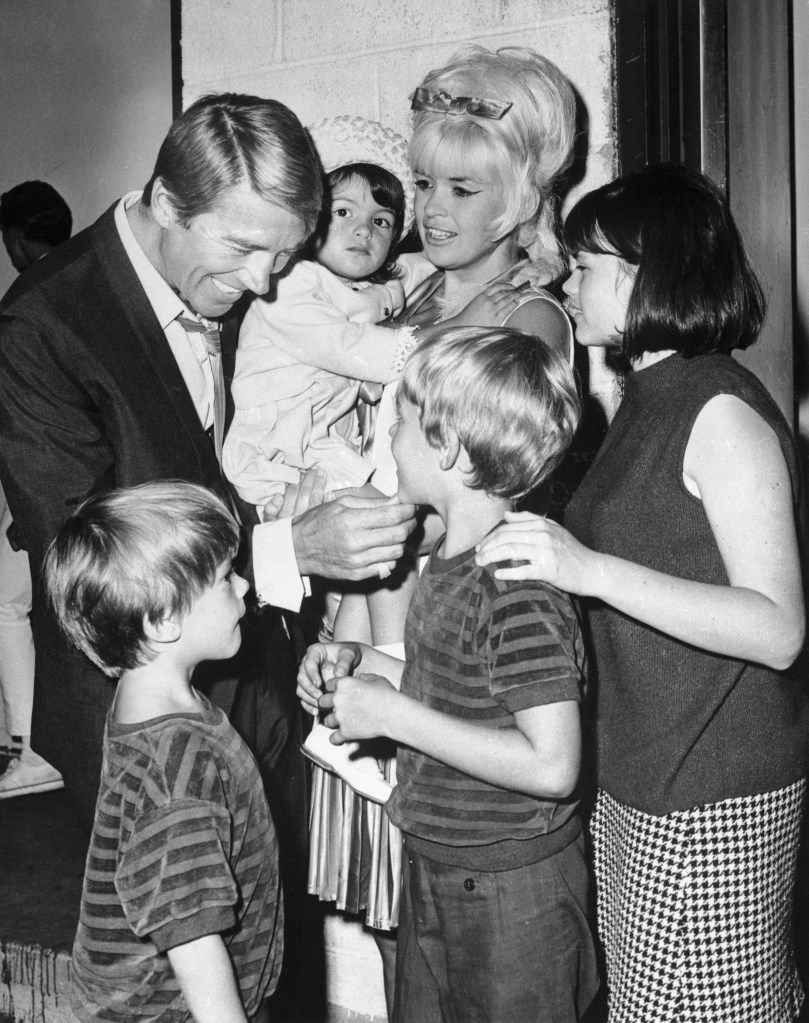 Jayne Mansfield and her children Mickey Hargitay