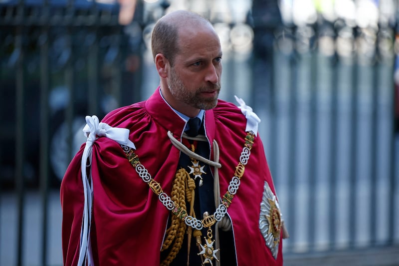 Prince William, Prince of Wales attends the service for the Order of The Bath at Westminster Abbey on May 16, 2025