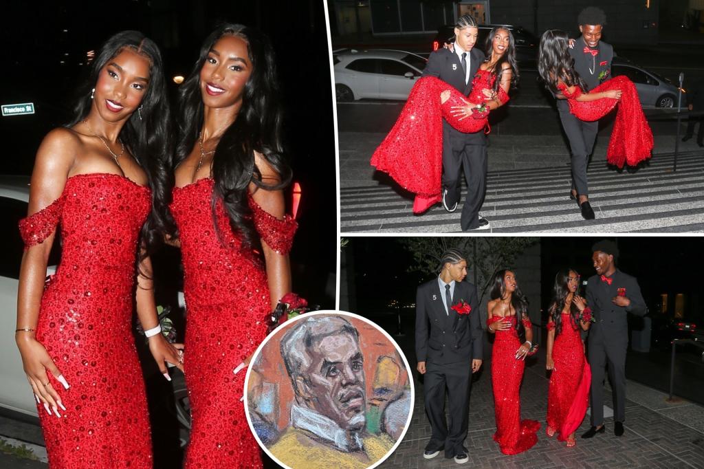 Sean ‘Diddy’ Combs’ twin daughters, Jessie and D’Lila, get glamorous for prom amid rapper’s sex-trafficking trial