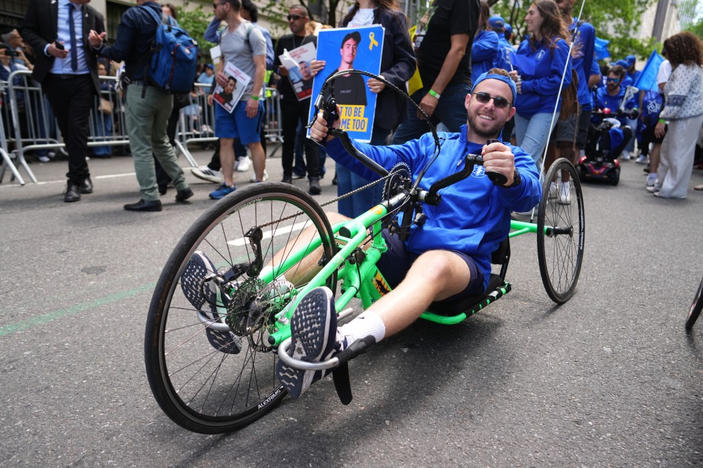 Wounded IDF Capt. Liam Shpliman was among the attendees at the event. 