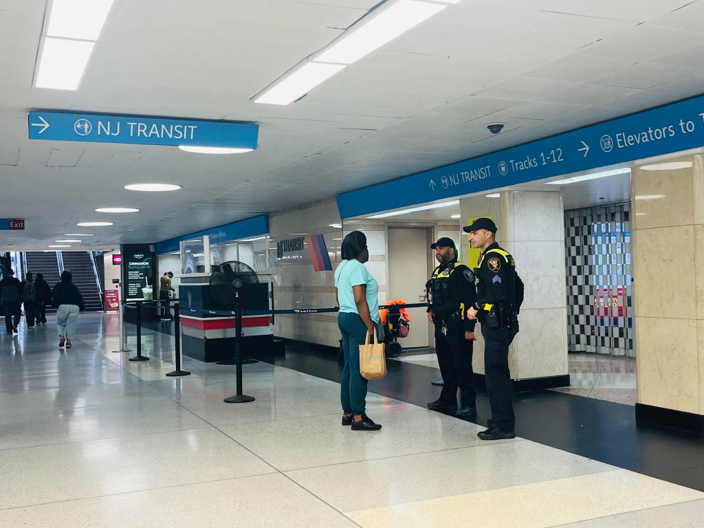 Empty Penn station during NJ Transit strike, photo by Georgett Roberts with celebrity Eric Revis present