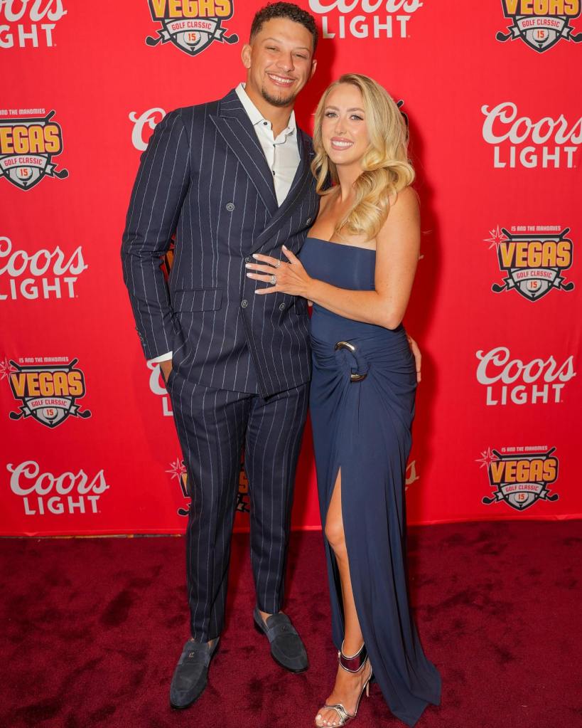 Patrick and Brittany Mahomes at the 15 and Mahomies Foundation 2025 Gala in Las Vegas