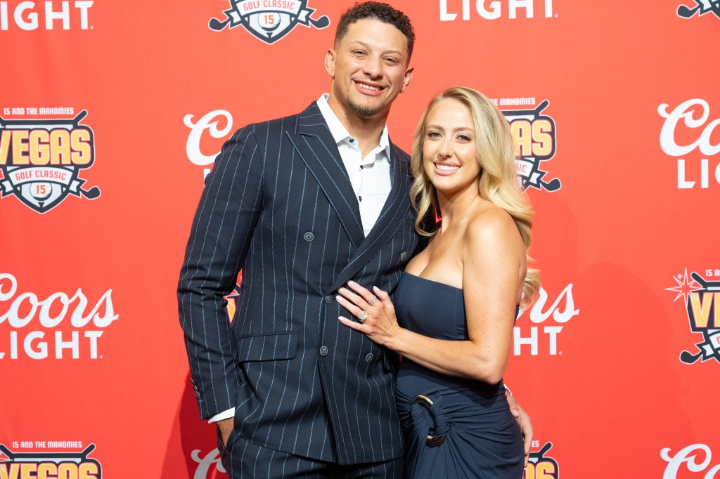 Patrick and Brittany Mahomes at the 15 and Mahomies Foundation 2025 Gala in Las Vegas