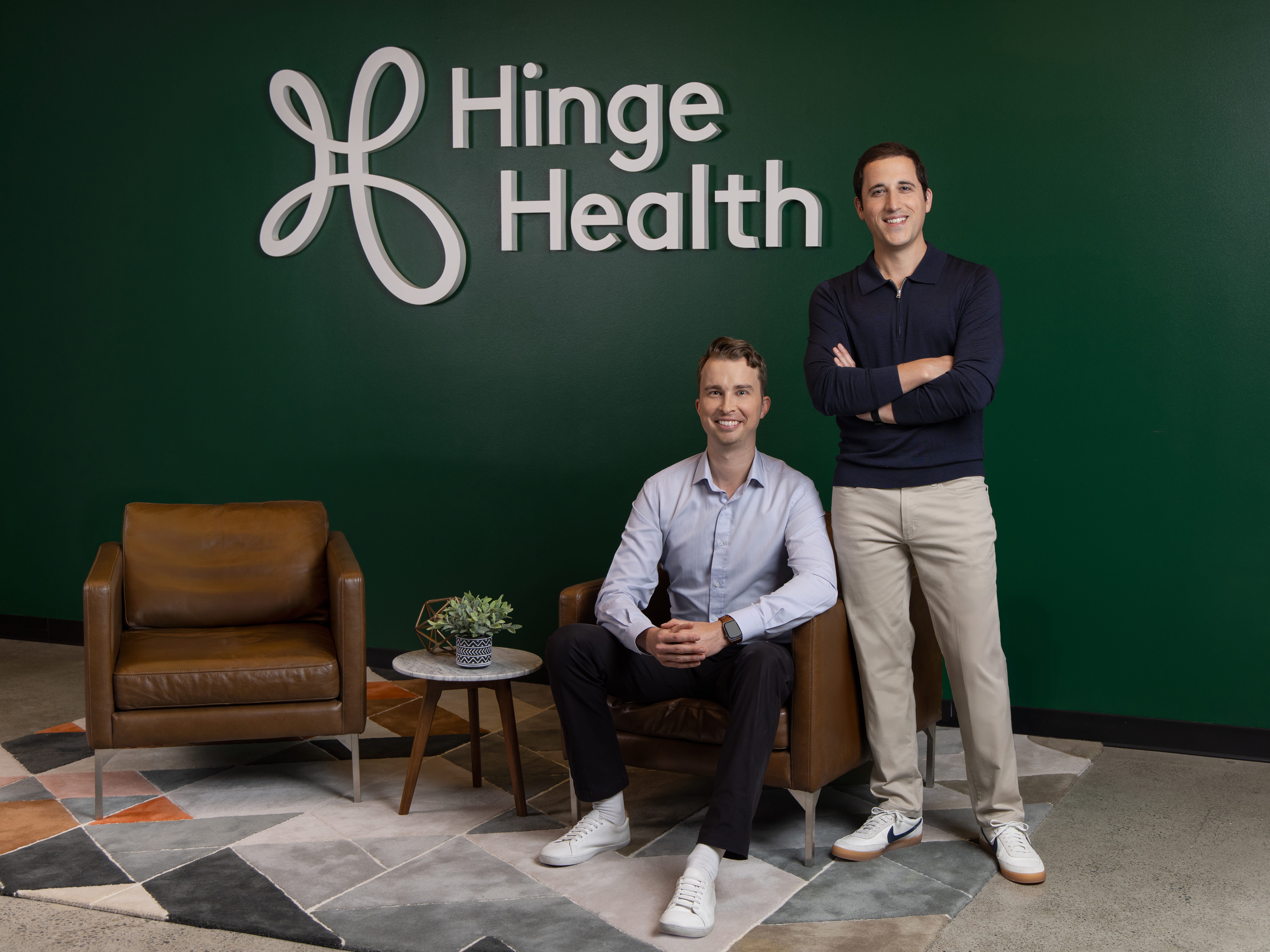 Hinge Health cofounders Daniel Perez, CEO, and Gabriel Mecklenburg, executive chairman.