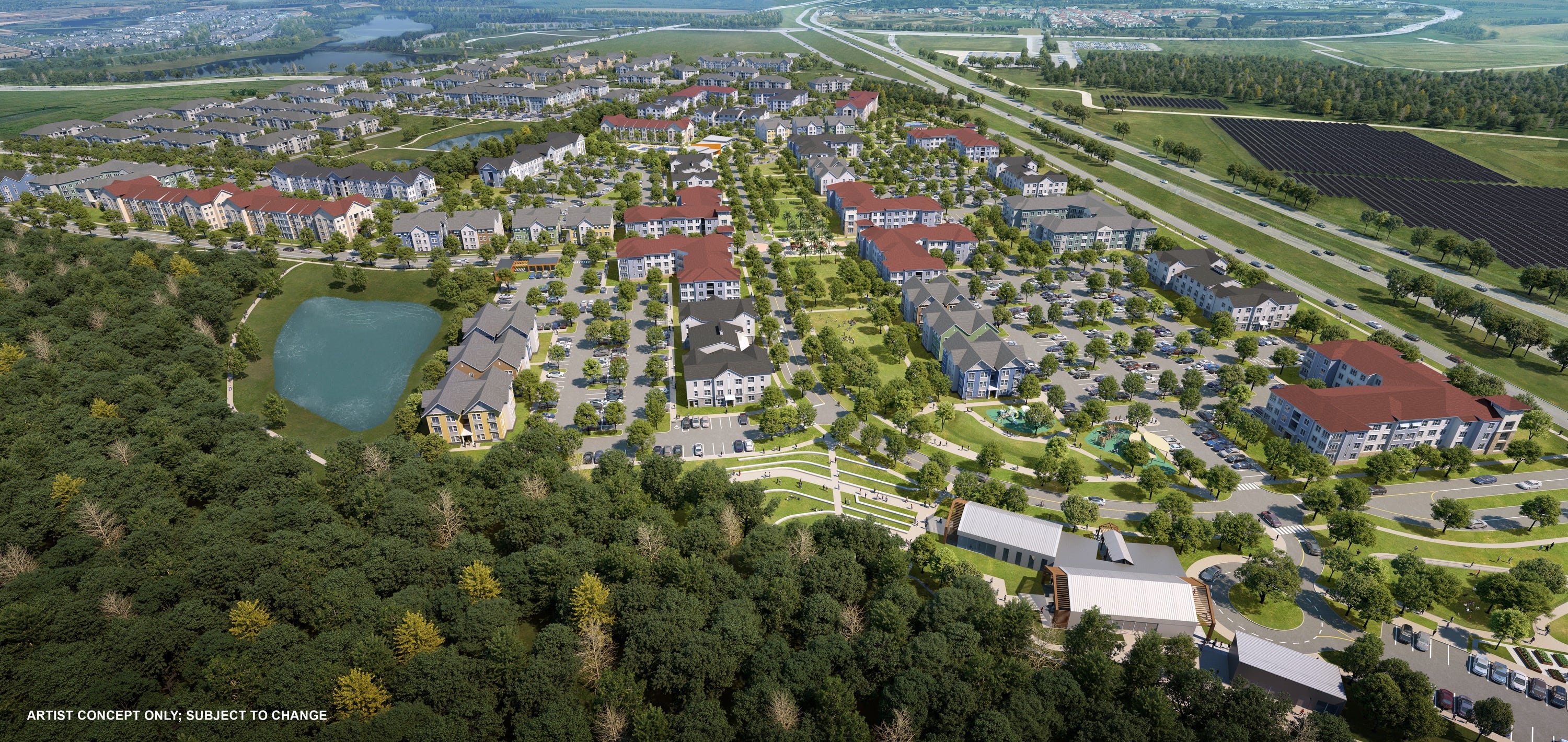A rendering of housing units by Walt Disney World in Orlando, Florida.