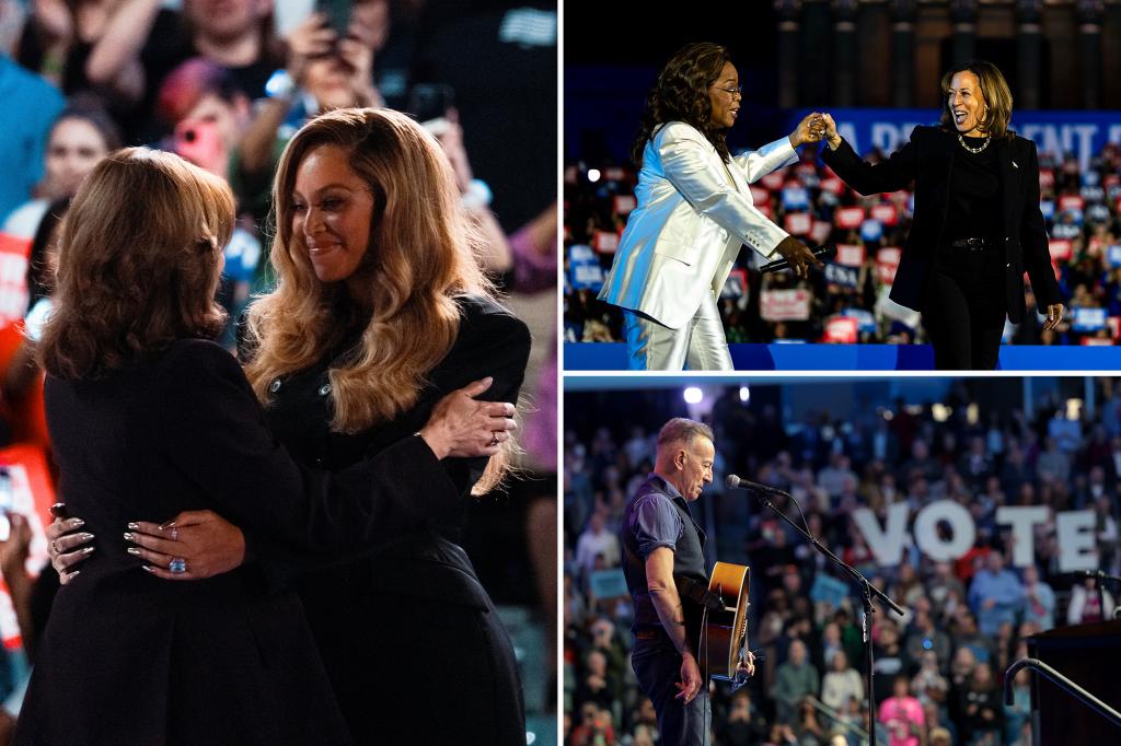 Trump calls for ‘major investigation’ into Harris campaign over celeb endorsements, Springsteen, Bono and Beyoncé performances