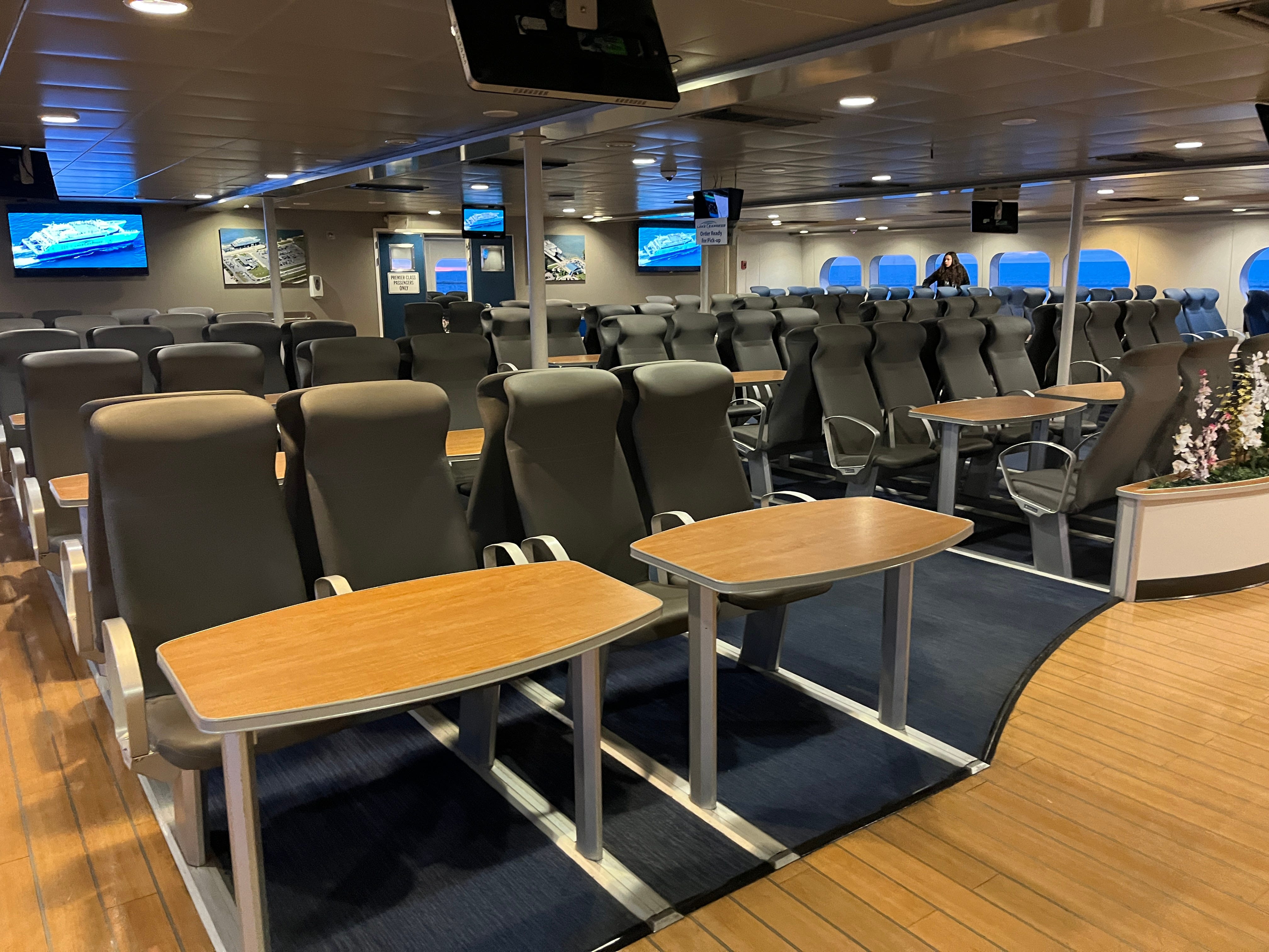 Inside the Lake Express ferry.