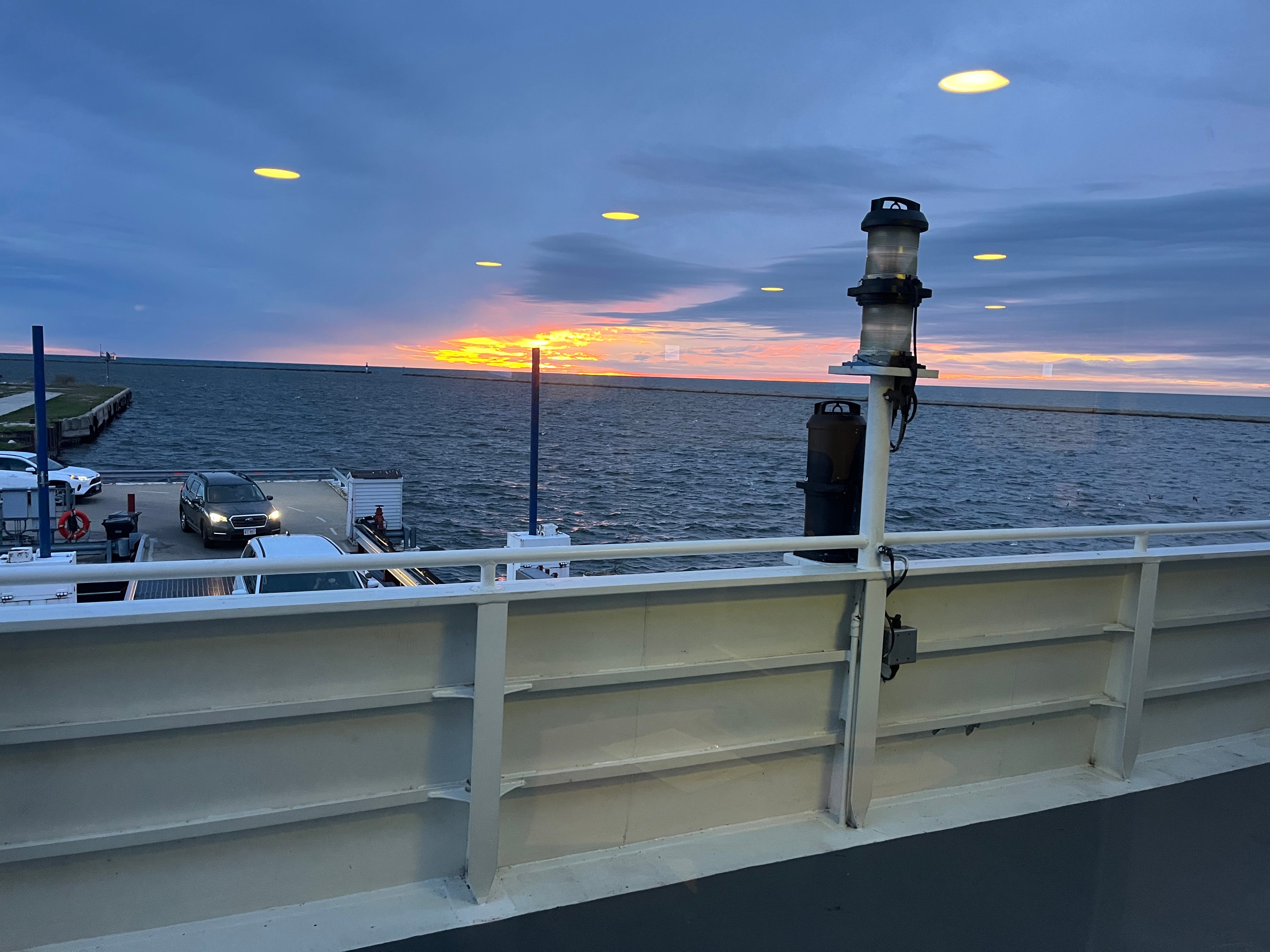The lower deck of the Lake Express Ferry.