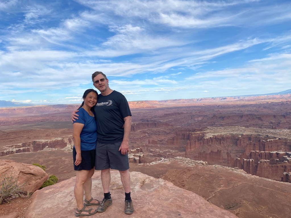 Patricia Wu-Murad with her husband, Kirk Murad.