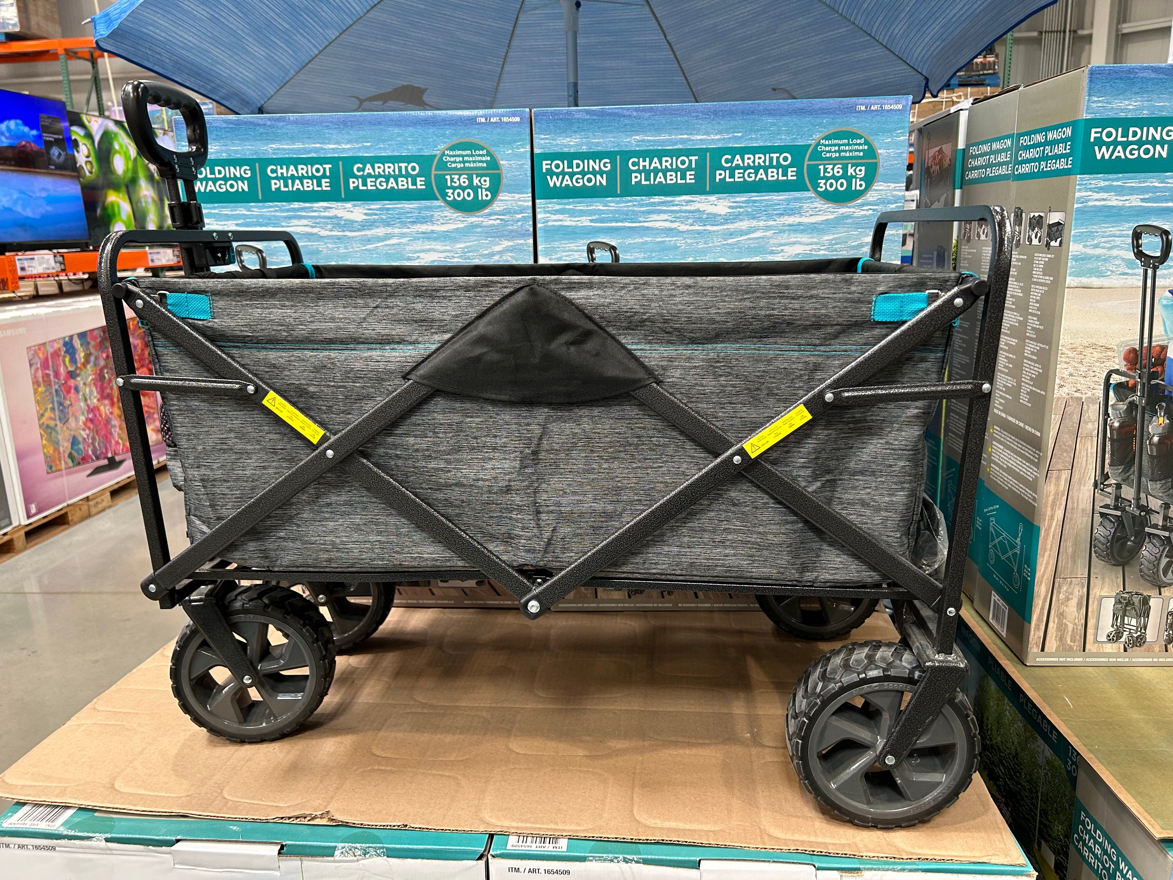 fabric cloth wagon on display at costco