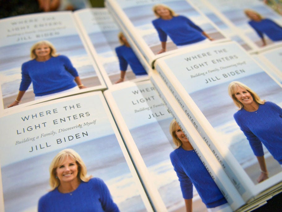 Copes of Jill Biden's book