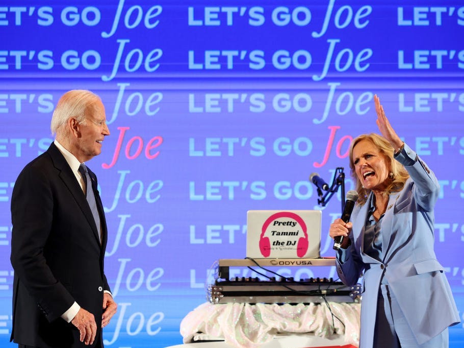 Jill Biden speaks after Joe Biden's presidential debate in 2024.