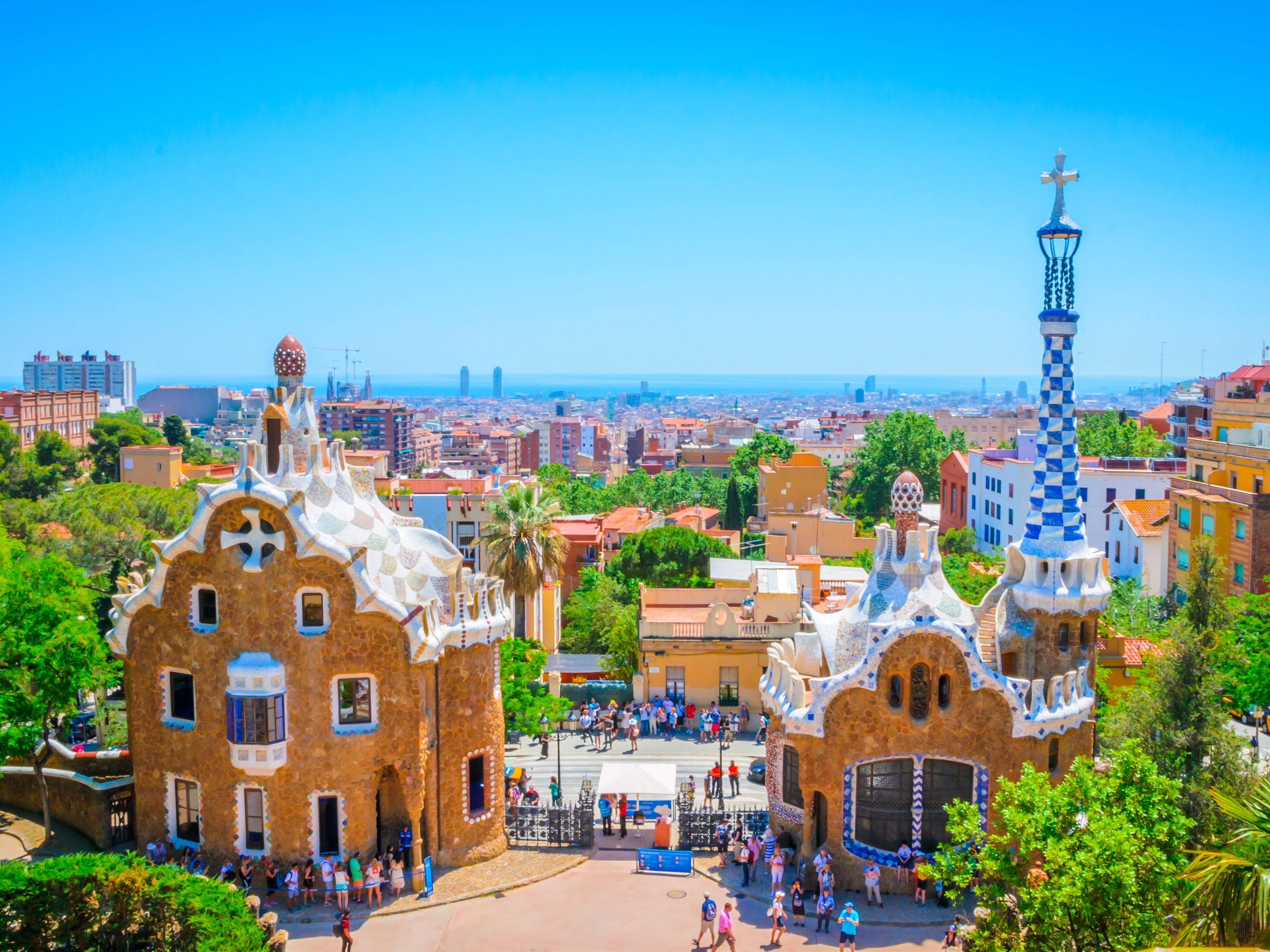 A view of Barcelona from Park Güell.