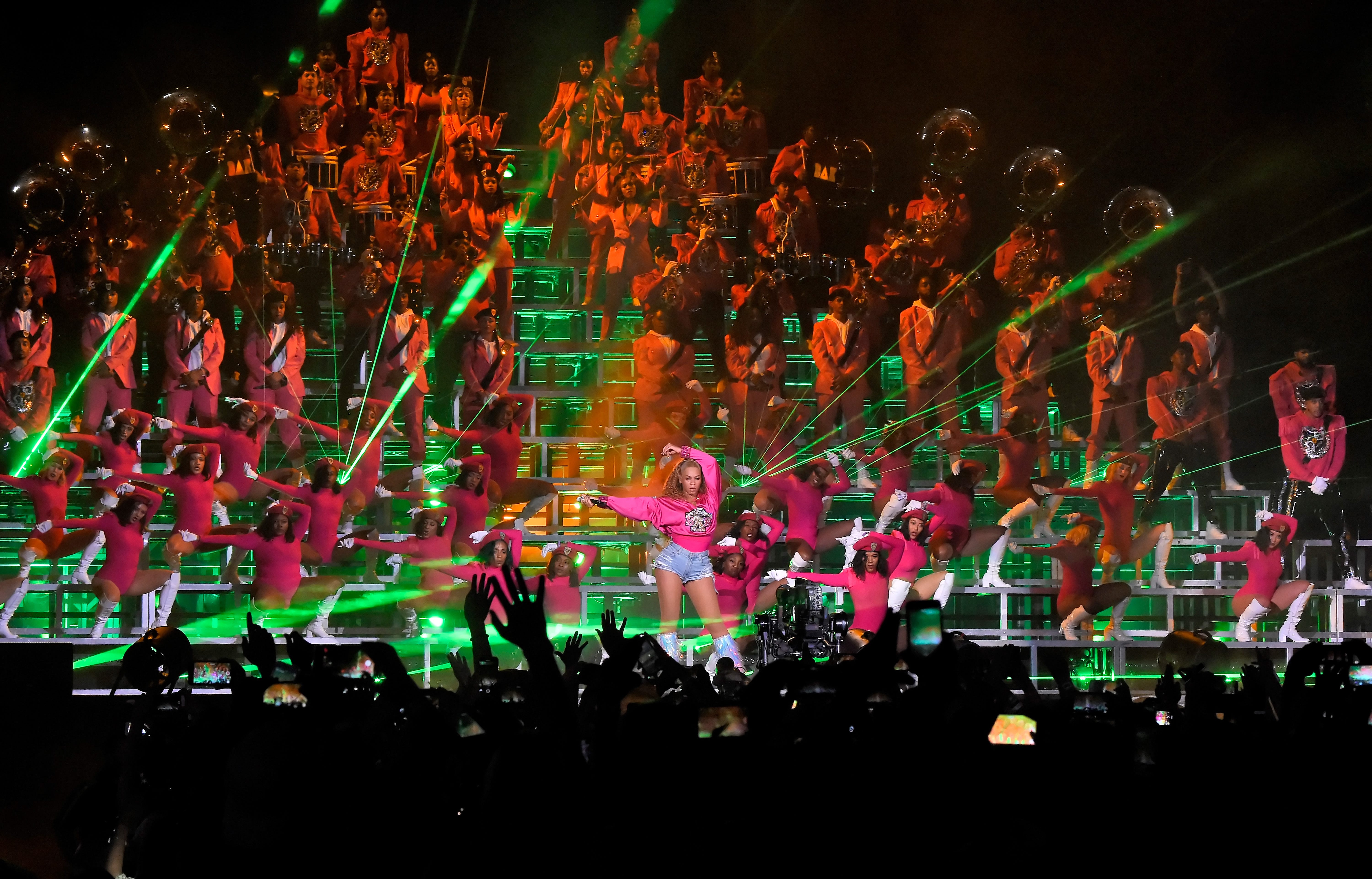 Beyoncé performing at Coachella.