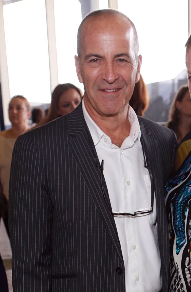 Mark Epstein and Polina Proshkina attending Catherine Malandrino 2014 Fashion Show at Pier 92 in New York City