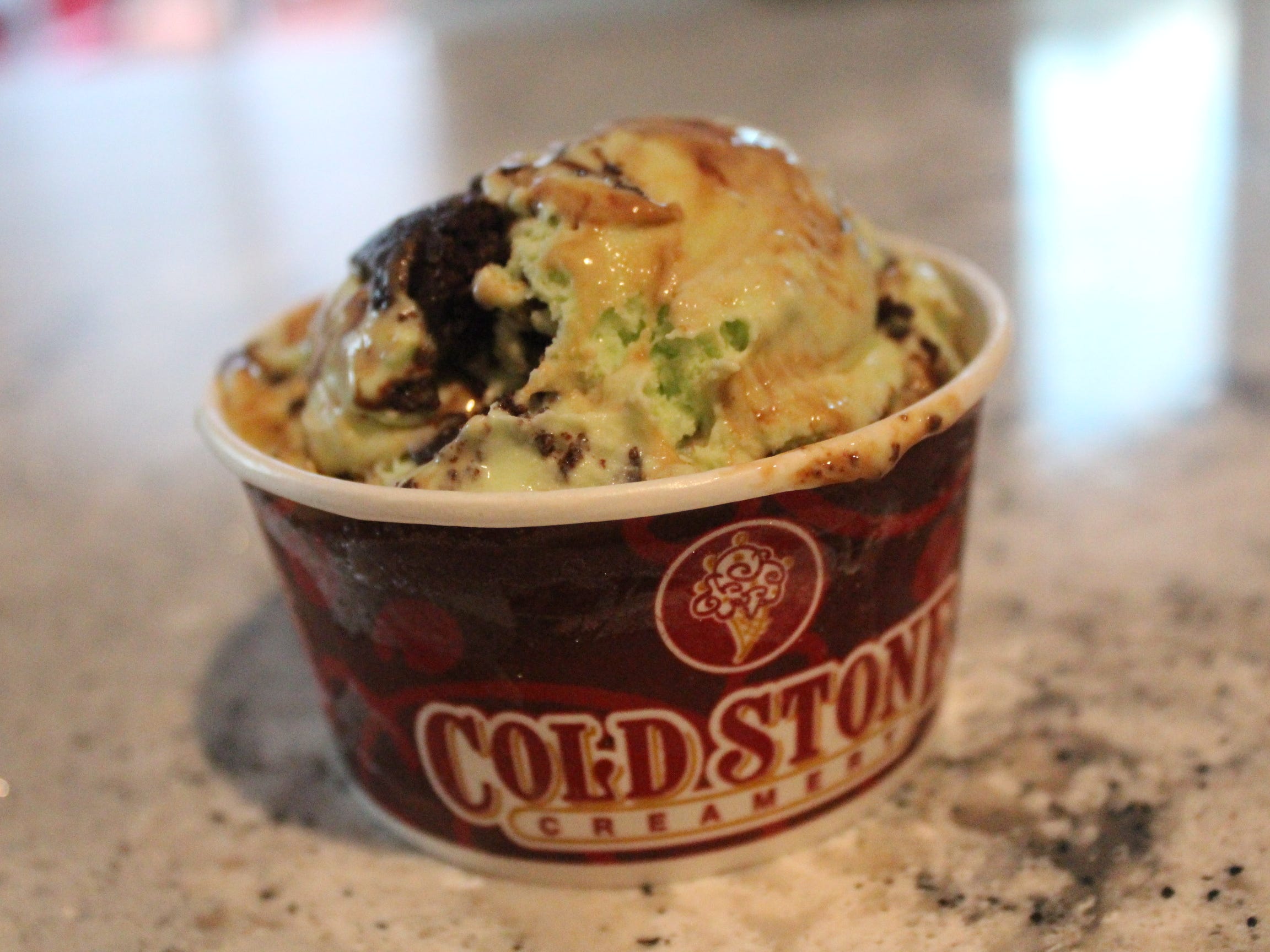 A close-up of the author's Mint Mint Chocolate Chocolate Chip signature creation.