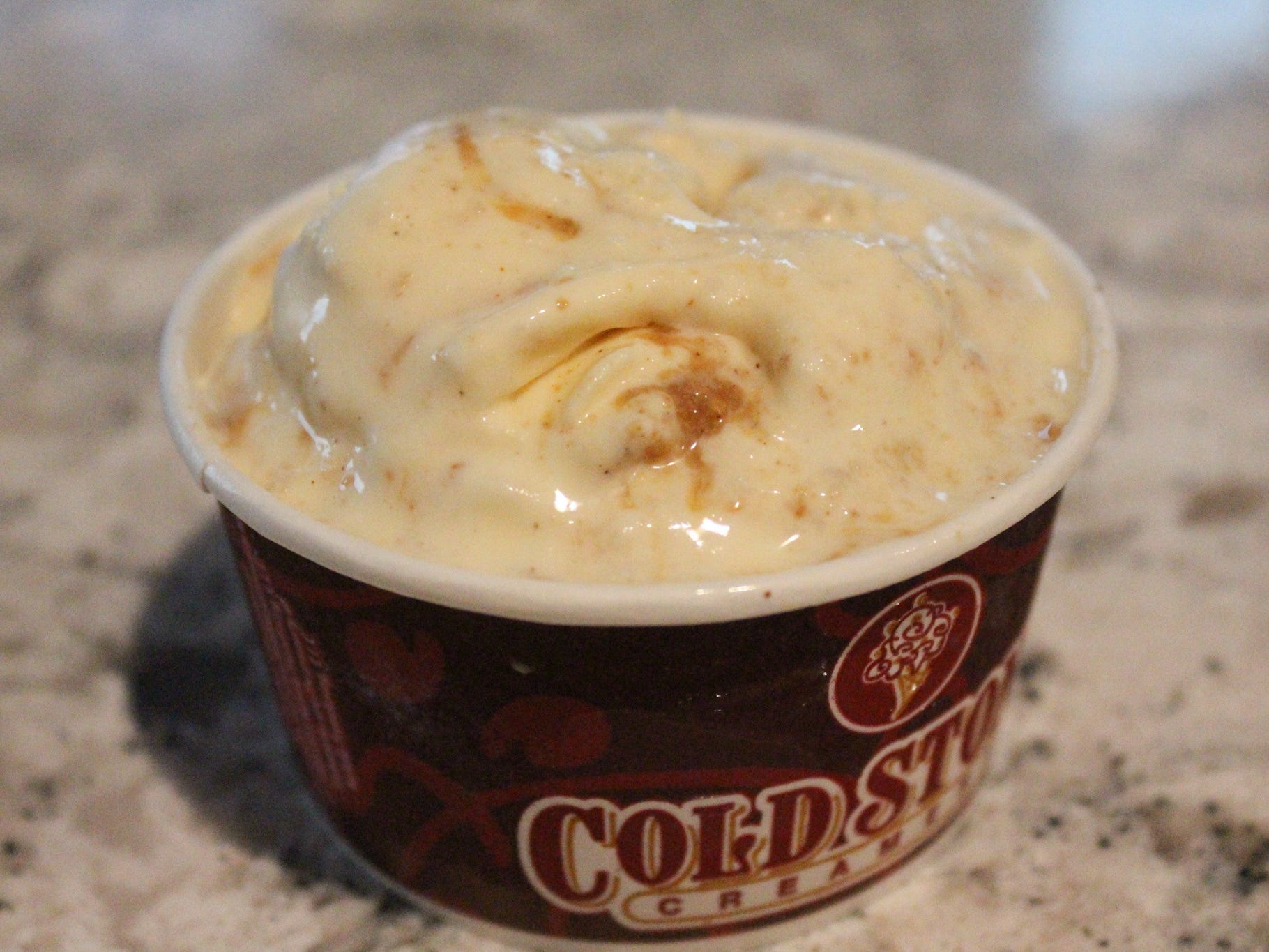 A close-up of the author's Apple Pie A La Coldstone signature creation.