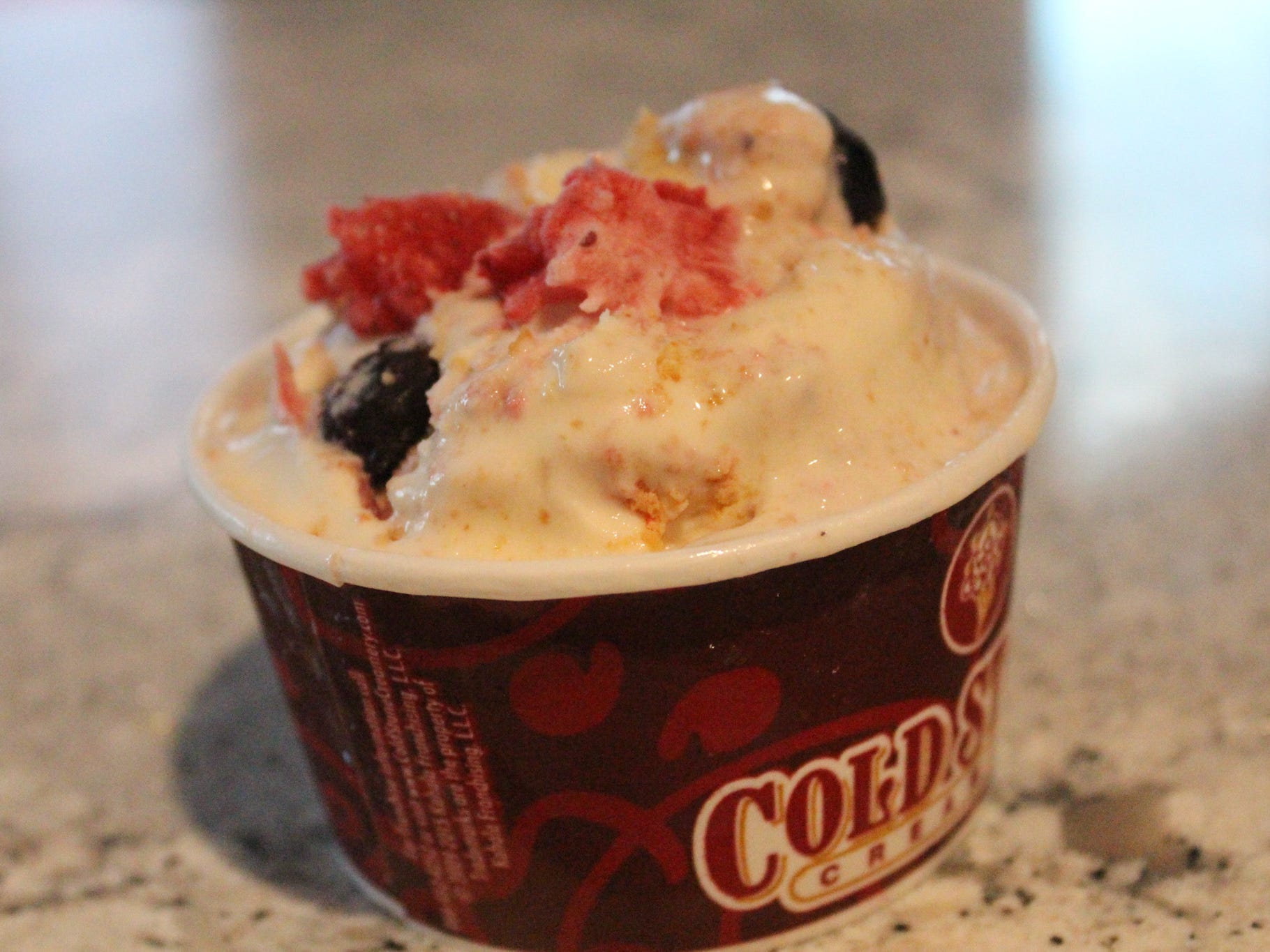 A close-up of the author's Cheesecake Fantasy signature creation.