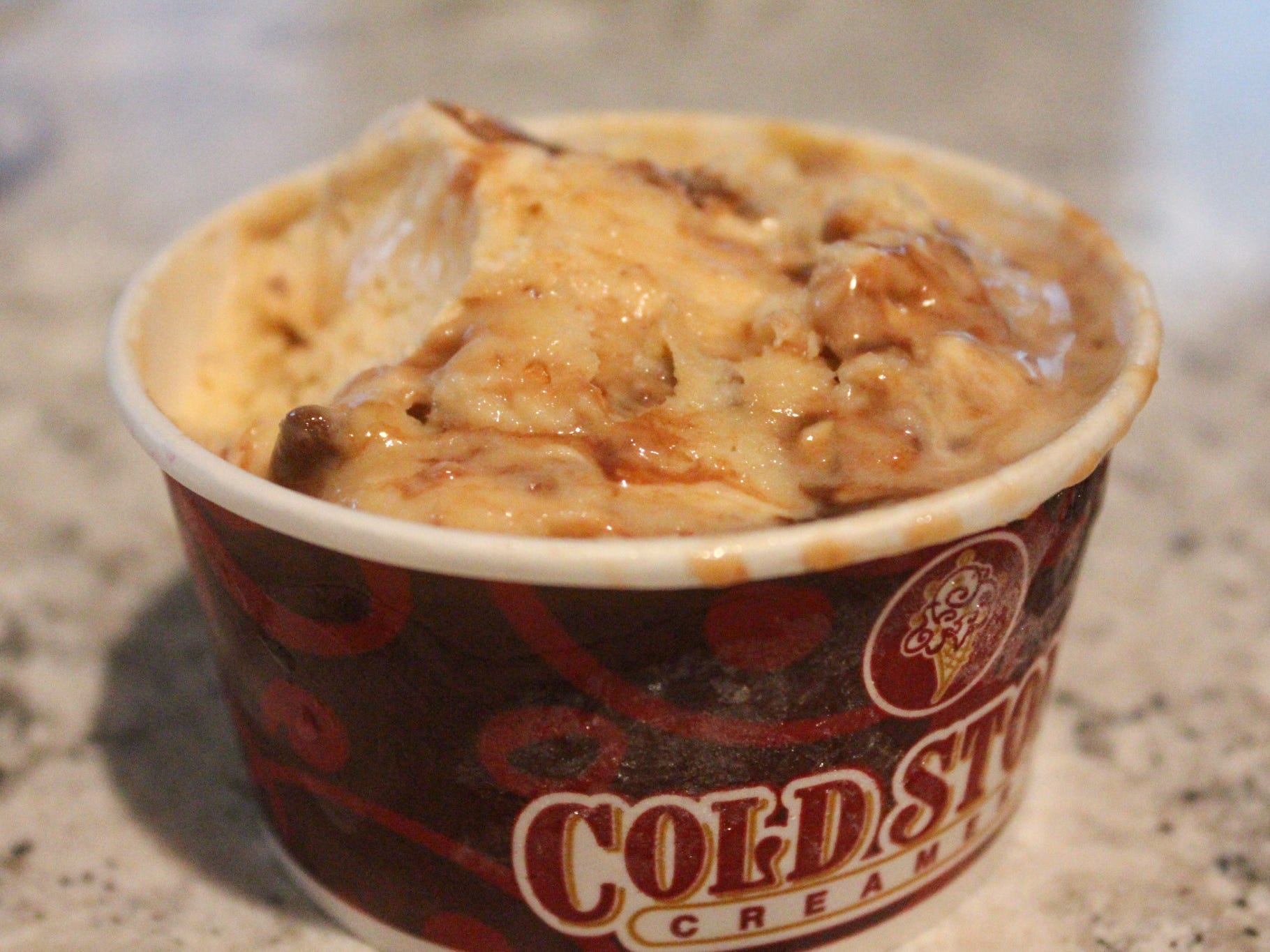 A close-up of the author's Dough-lightful Peanut Butter signature creation.