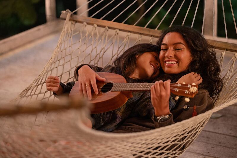 Maia Kealoha as Lilo and Sydney Agudong as Nani in Disney’s live-action Lilo & Stitch.