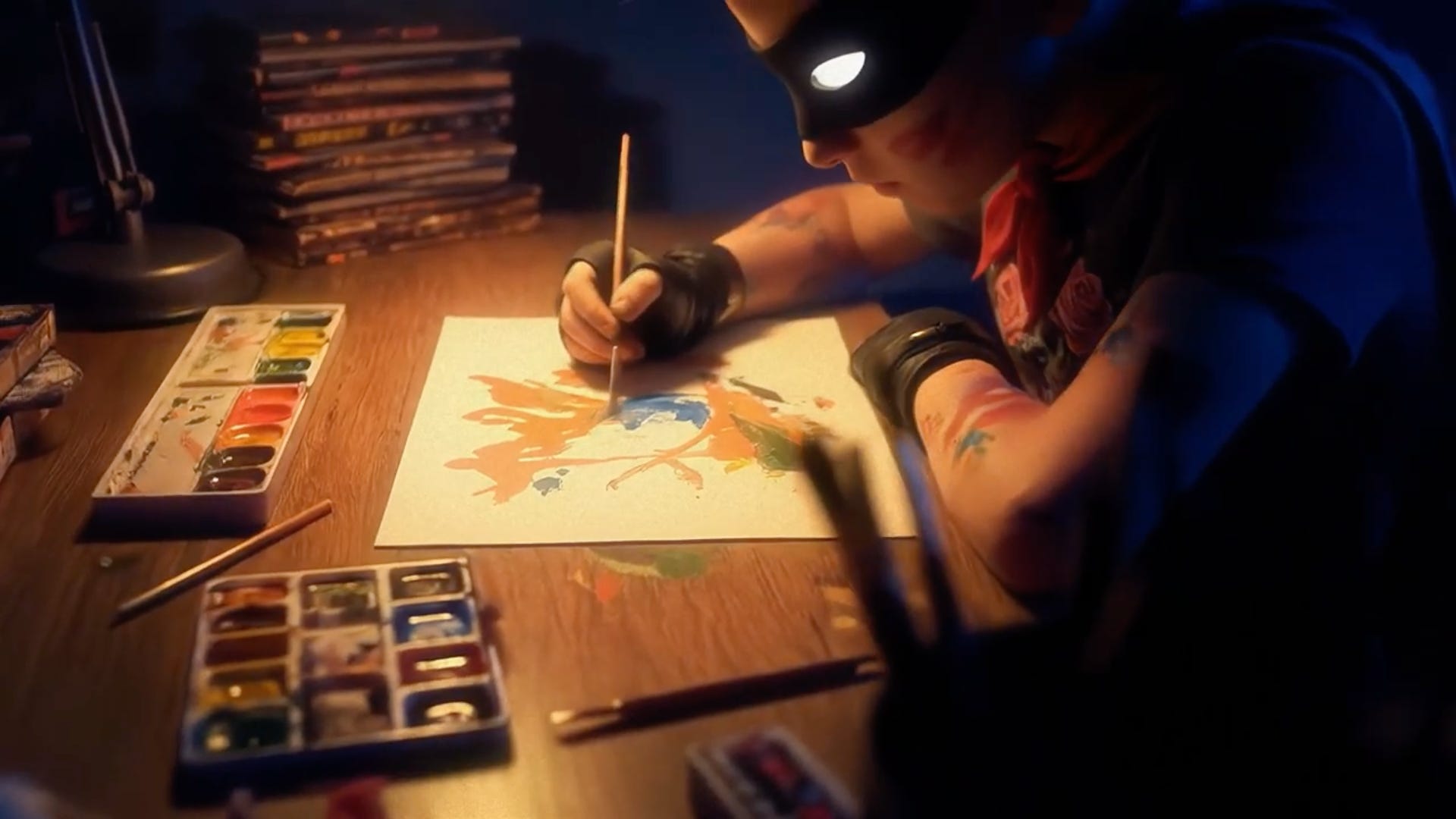 A scene from an illustrative film generated using Google's Flow moviemaking tool.
