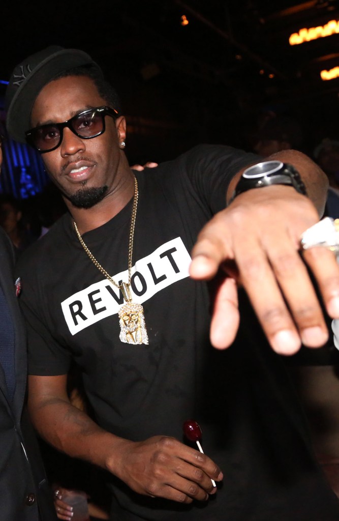 Sean Combs attends the Revolt launch party at Slate on October 21, 2013 in New York City.  