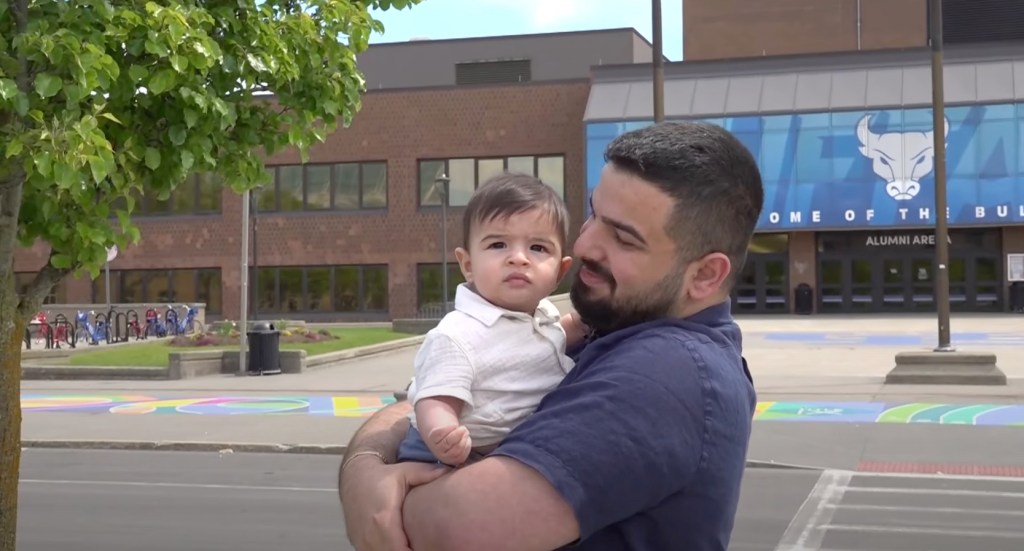 Al Arab says he worked two jobs, one overnight, and took care of his son during the day while the boy's mother was out, all while being a full time student at the SUNY institute.