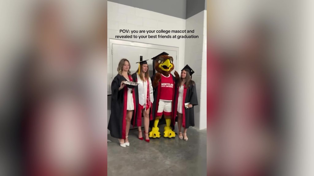 A fromer student at Montclair State University in New Jersey surprised her friends by revealing she had been the college mascot for over a year.