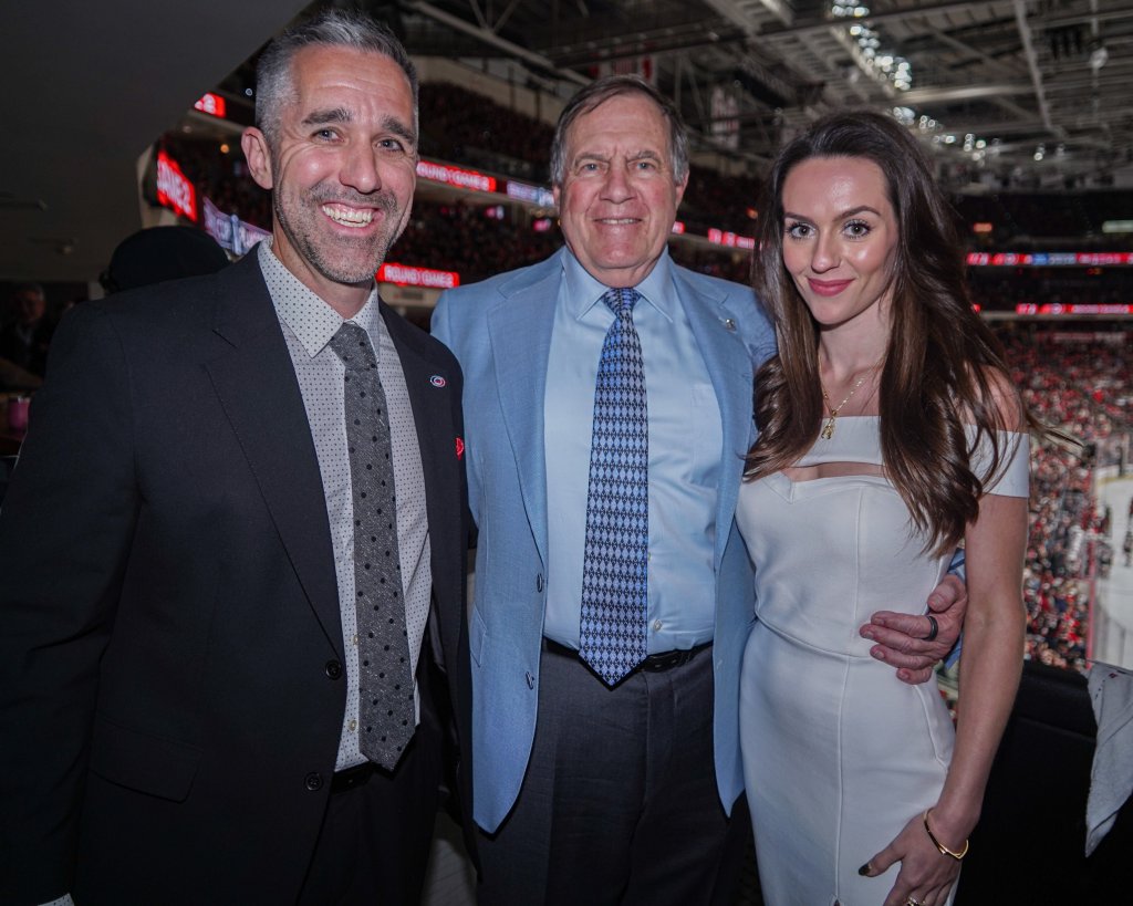 Jordon Hudson and Bill Belichick