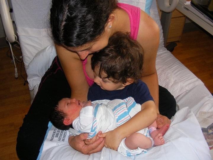 Mom with baby in the hospital
