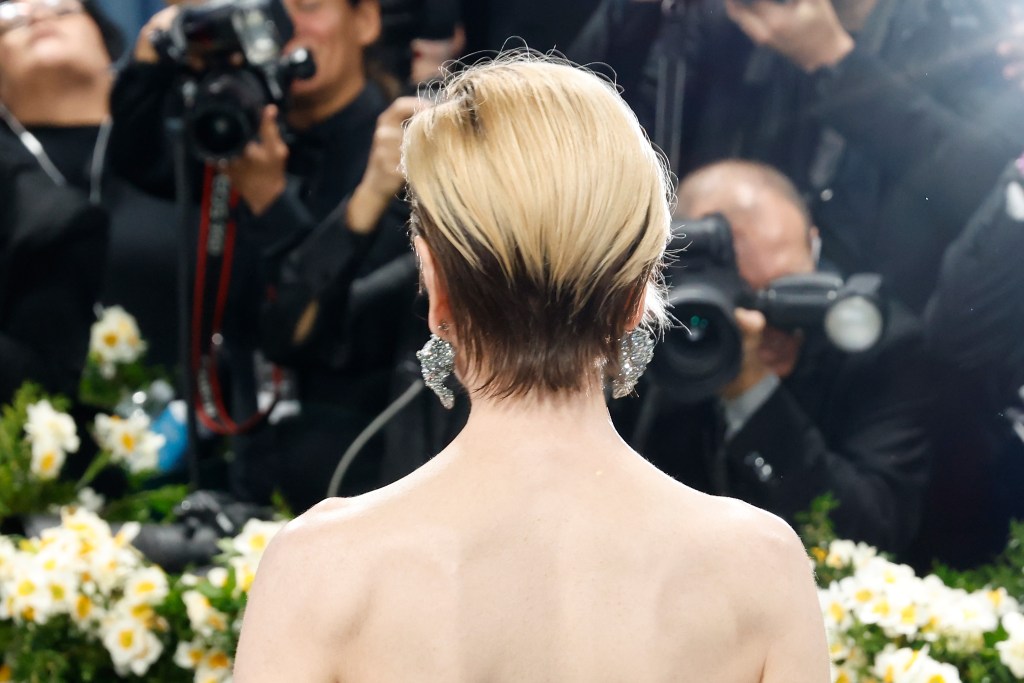 Nicole Kidman posing on the Met Gala 2025 red carpet