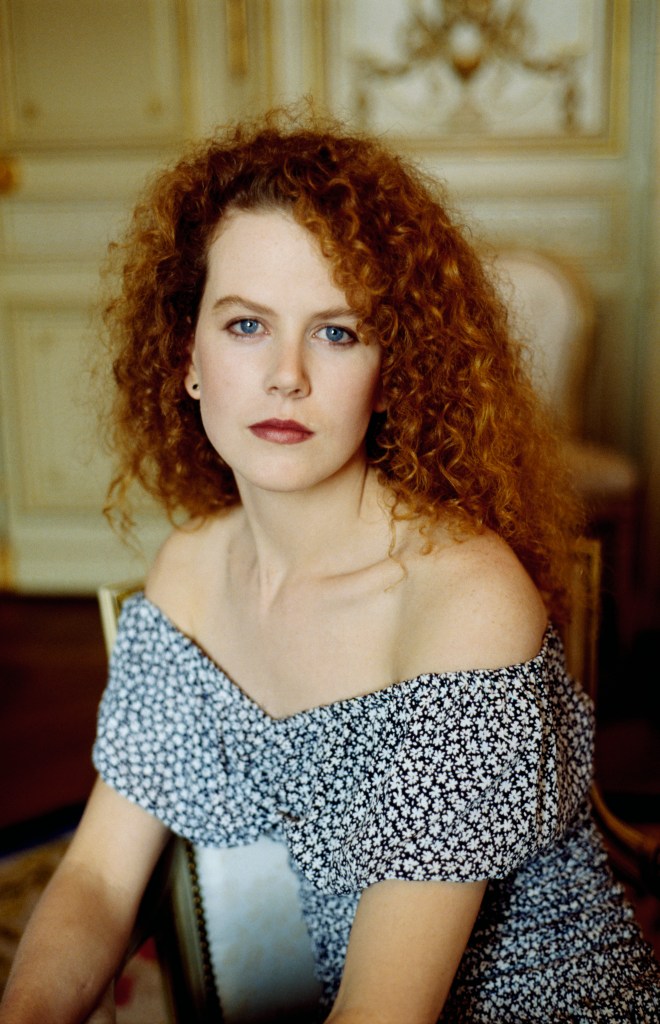 Nicole Kidman with her curly red perm in the '80s