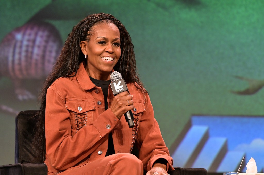Michelle Obama in March. 