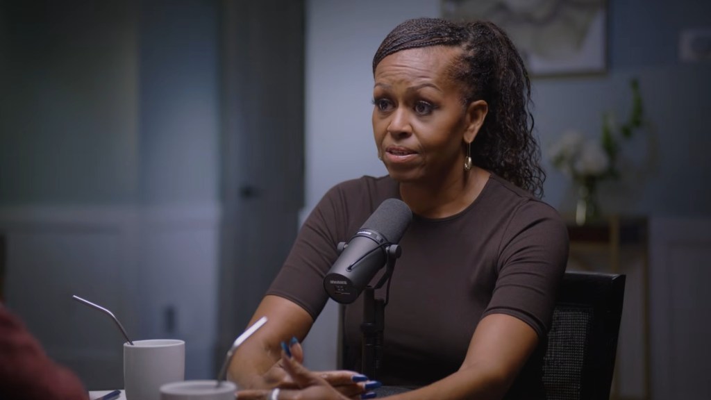 Michelle Obama on a podcast. 