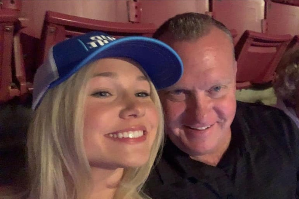 Logan Federico and her father Stephen Federico smiling in a photo posted in October 2022