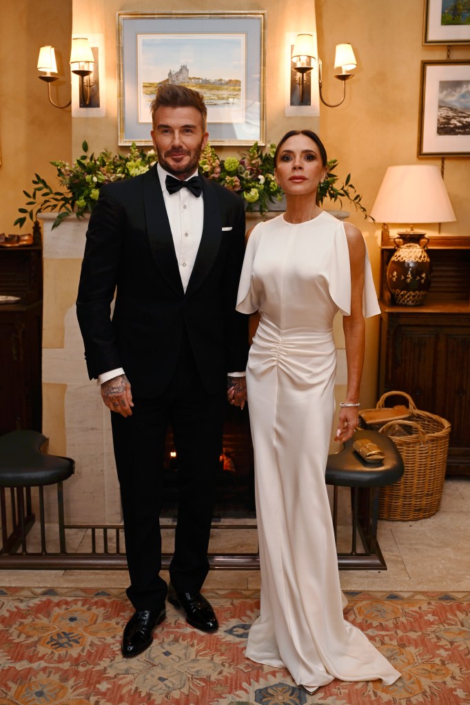 David and Victoria Beckham in February. 