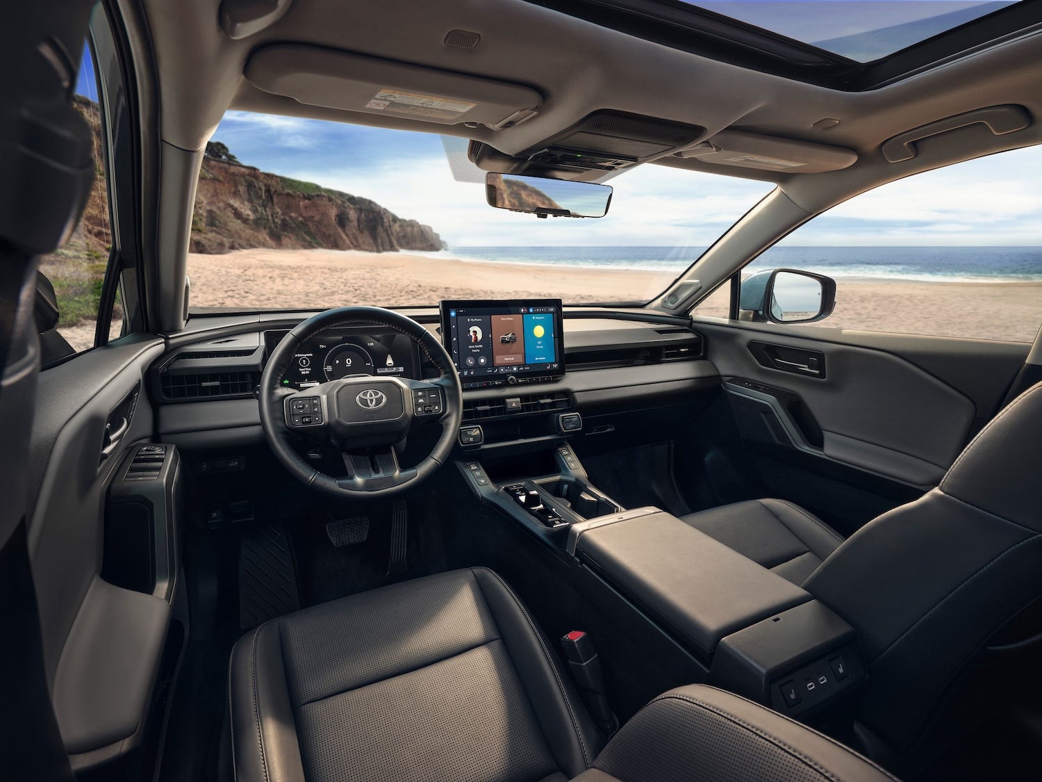 2026 Toyota RAV4 interior (pictured on beach)