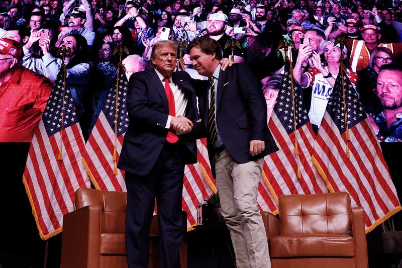 Donald Trump and Tucker Carlson.