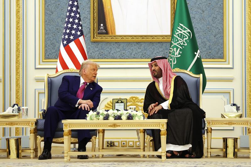 Donald Trump and Prince Mohammed bin Salman.